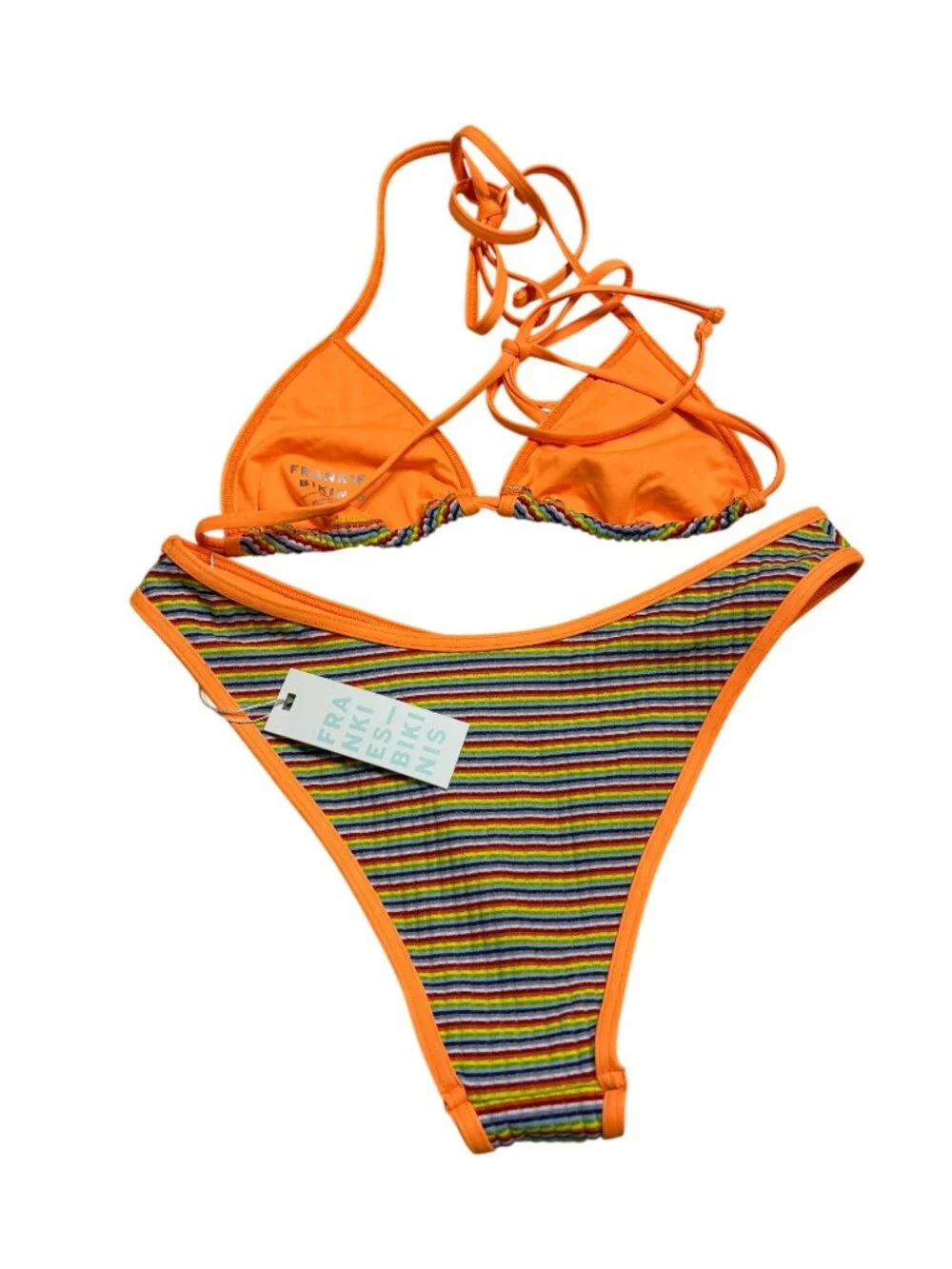 Frankie’s Bikinis Catalina Bikini Bottom and String Triangle Top-sz Medium